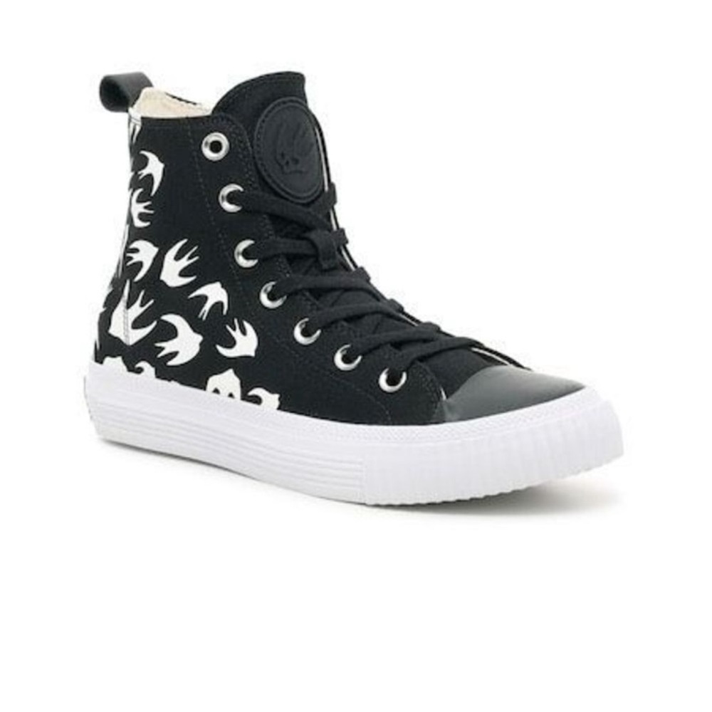 Alexander McQueen Black and White High-Top Sneakers, size 10, new